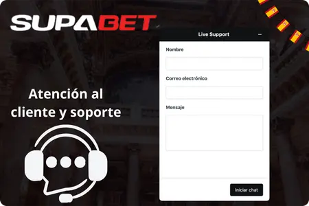 Formulario de atención al cliente y soporte en vivo de Supabet